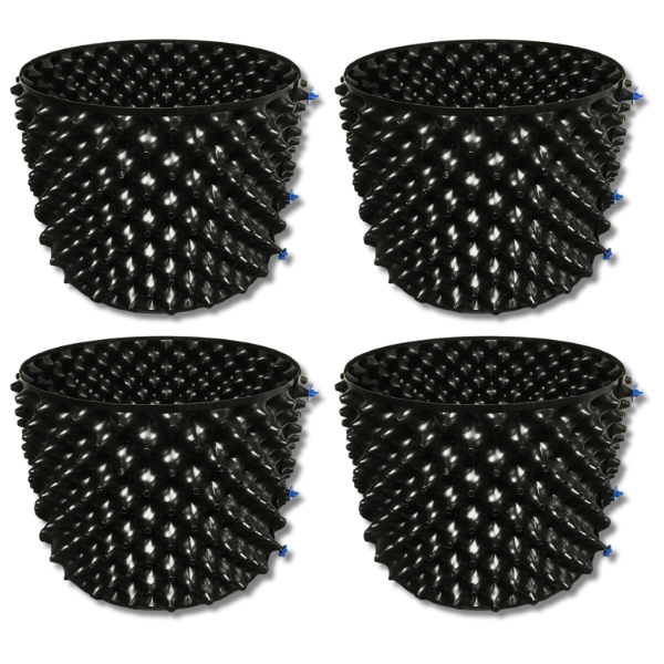4 Pack Air Grow Rocket Pots 40x35cm with Solid Auto Feeding Base-Off Grid Living Supplies