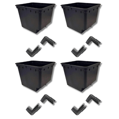 4 Pack Bato Dutch Buckets 11L Indoor Vegetable Grow System-Off Grid Living Supplies