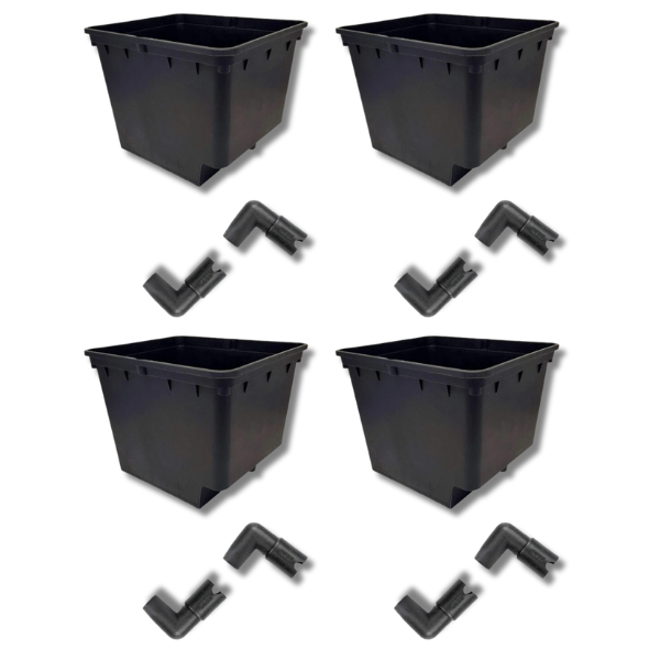 4 Pack Bato Dutch Buckets 11L Indoor Vegetable Grow System-Off Grid Living Supplies