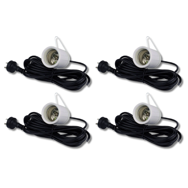 4 Pack E40 / E39 Ceramic CFL / LED Light Holders for Grow Tents-Off Grid Living Supplies