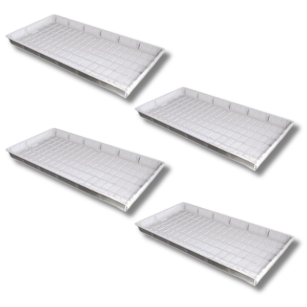 4 Pack EBB Flood and Drain Trays 4FT x 8FT Hydroponic System - 2440x1210x160mm-Off Grid Living Supplies
