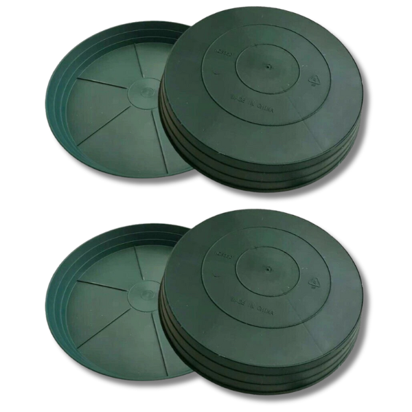 4 Pack Plant Pot Saucers 350mm PP Material Hydroponic Drip Trays-Off Grid Living Supplies