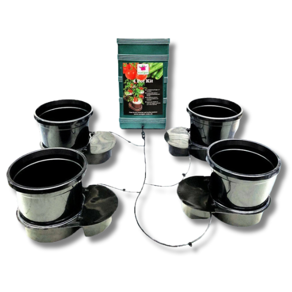 4 Pot Auto Feed Watering Kit for Hydroponic Growing-Off Grid Living Supplies