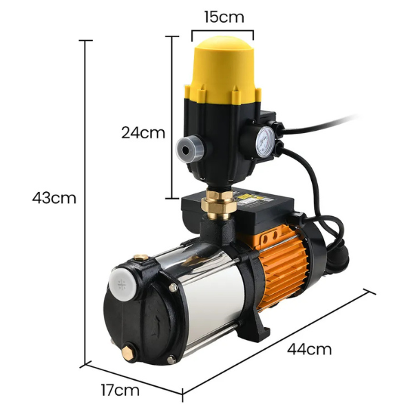 4-Stage Multi-Stage High Pressure Water Pump with Auto Controller for Home & Garden Irrigation