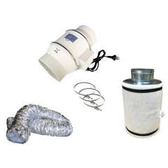 4" Two Speed Fan with Optional Ducting & Filter Ventilation Kit-Off Grid Living Supplies