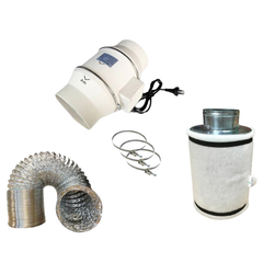 4" Two Speed Fan with Optional Ducting & Filter Ventilation Kit-Off Grid Living Supplies