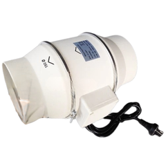 4" to 8" Low Noise Two Speed Inline Duct Exhaust Fan-Off Grid Living Supplies