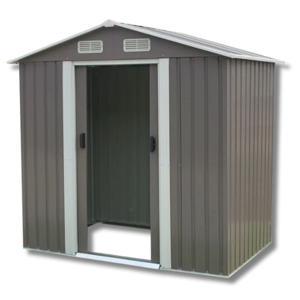 4 x 6ft Garden Shed with Spire Roof - Grey-Off Grid Living Supplies Australia