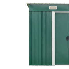 4 x 8ft Garden Shed with Flat Roof - Green-Off Grid Living Supplies Australia