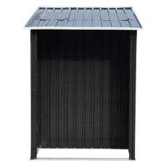 4 x 8ft Garden Shed with Semi-Closed Storage - Black-Off Grid Living Supplies Australia