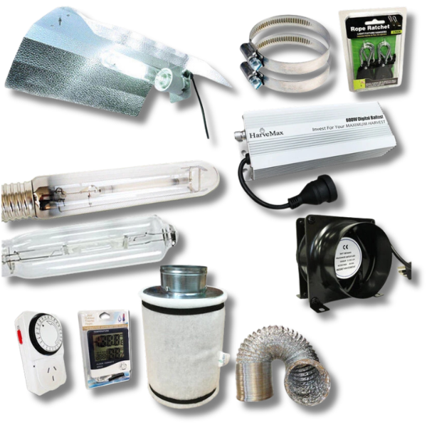 400W / 600W / 1000W HPS / MH Digital Lighting Kit with Wing Reflector, Fan and Filter-Off Grid Living Supplies