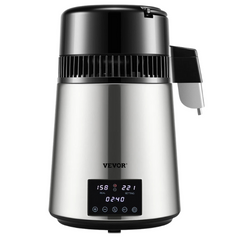 4L Water Distiller 1.5L/H with Timing & Dual Temperature Control - Silver-Off Grid Living Supplies Australia