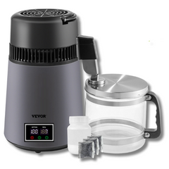 4L Water Distiller with Dual Temperature Display 750W - Grey-Off Grid Living Supplies Australia