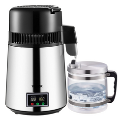 4L Water Distiller with Dual Temperature Display - Silver-Off Grid Living Supplies Australia