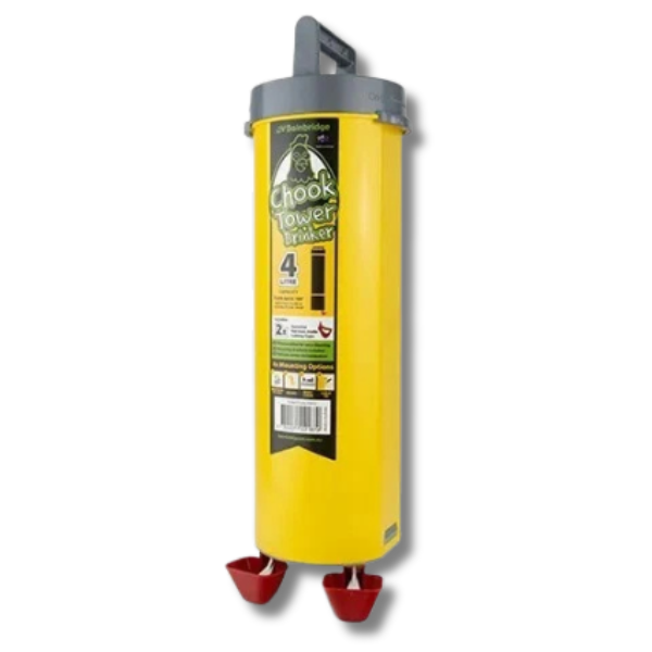 4.0L Chook Tower Drinker for Birds & Chickens - Bainbridge-Off Grid Living Supplies Australia