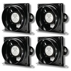 4x 4" Inline Axial Fans for Grow Tent Ventilation or Exhaust-Off Grid Living Supplies