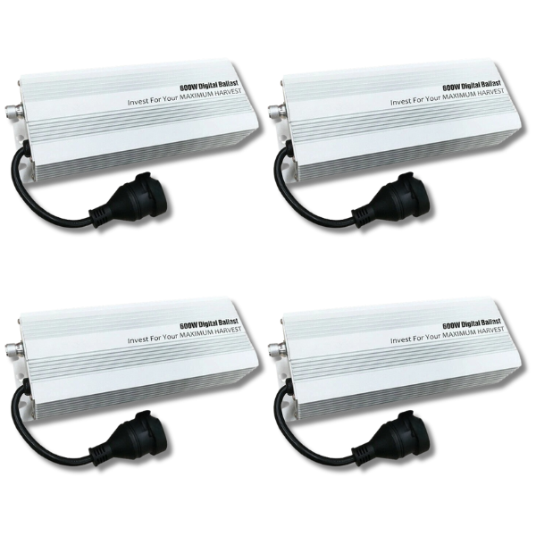 4x 600W Dimmable Digital Ballasts with Built-In Timer-Off Grid Living Supplies