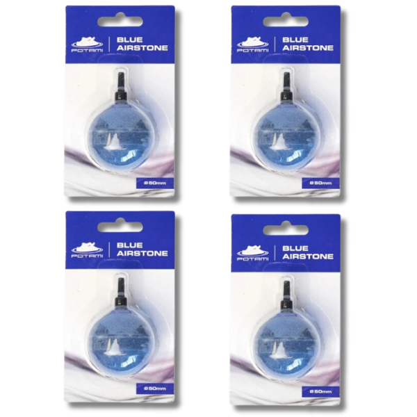 4x Potami 5cm Golf Ball Air Stones for Oxygenated Bubbles in Fish Tanks & Plant Grow Systems-Off Grid Living Supplies