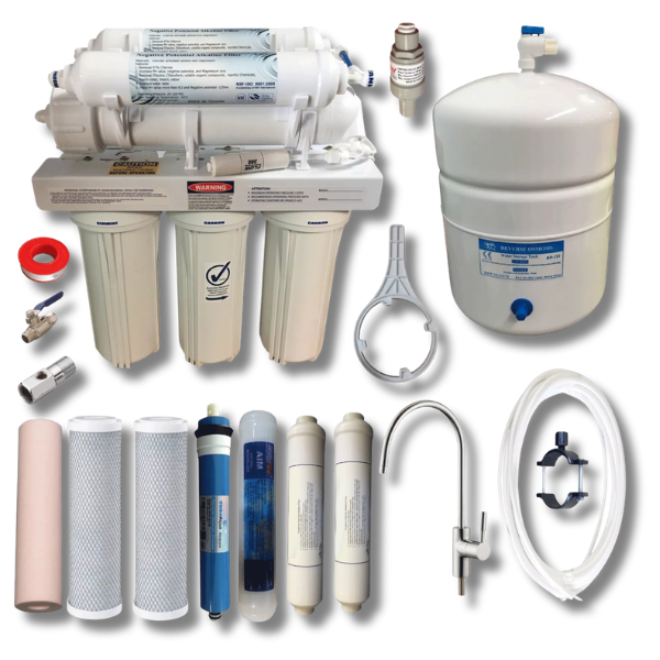 5 / 6 / 7 Stage Reverse Osmosis Undersink Water Filter with 75GPD RO Membrane-Off Grid Living Supplies Australia