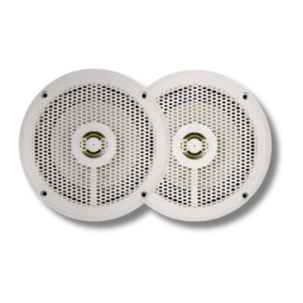5 Inch 130mm Marine Slim Fit 2 Way Speakers White For Caravan & RVs-Off Grid Living Supplies Australia