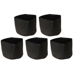 5 Pack Fabric Plant Grow Pots 1–100 Gallon Hydroponic Grow Bags-Off Grid Living Supplies