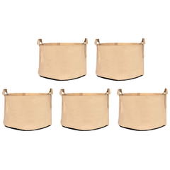 5 Pack Felt Fabric Grow Pots with Handles 1–45 Gallon-Off Grid Living Supplies
