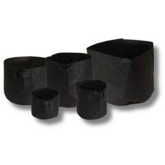 5 Pack Felt Fabric Grow Pots with Handles 1–45 Gallon-Off Grid Living Supplies