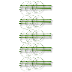 5 Pack Orchid Vine Flower Trellis Plant Support Cage 45cm Anti Rust-Off Grid Living Supplies