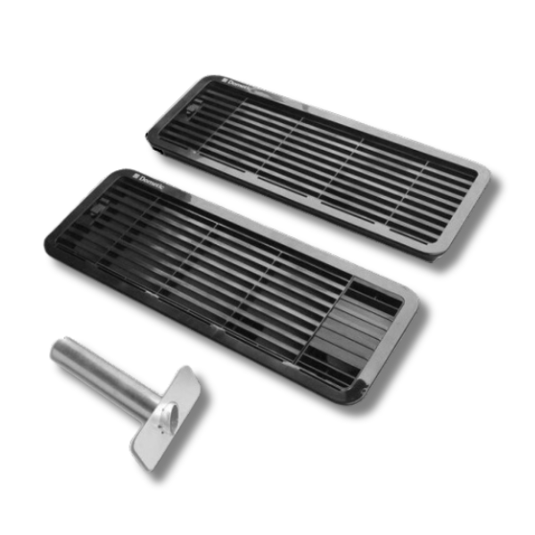 5 Piece Vent Kit Current Style Caravan Fridge Black-Off Grid Living Supplies Australia
