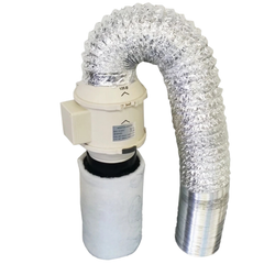 5" Silent Two Speed Duct Fan with Carbon Filter & 5" Ducting Combo-Off Grid Living Supplies