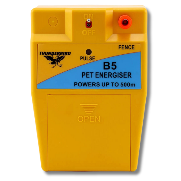 500m Pet Electric Fence Energiser B-5 Fence Charger - Thunderbird-Off Grid Living Supplies Australia