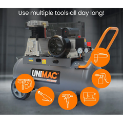 50L 2.2kW 116PSI Commercial Electric Air Compressor with Brushless Motor & Certified Tank