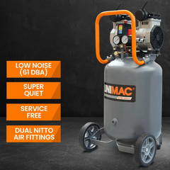 50L 2HP Silent Oil-Free Vertical Portable Electric Air Compressor