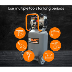 50L 2HP Silent Oil-Free Vertical Portable Electric Air Compressor