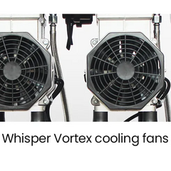 50L 3HP Silent Oil-Free Portable Electric Air Compressor with Twin Nitto Outlets