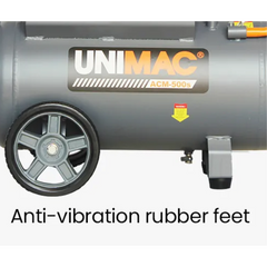 50L 3HP Silent Oil-Free Portable Electric Air Compressor with Twin Nitto Outlets