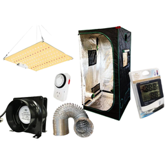 50W Low Power Grow Light with Inline Exhaust Fan for Grow Tents-Off Grid Living Supplies