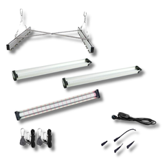 50cm Light Rack with 2FT 24W LED Grow Light 6400K + 4000K + 660nm Red-Off Grid Living Supplies