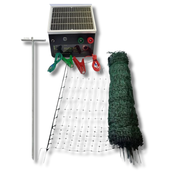 50m x 106cm Premium Nemtek Poultry Netting Electric Fence Kit with Energiser & Earth Stake-Off Grid Living Supplies Australia