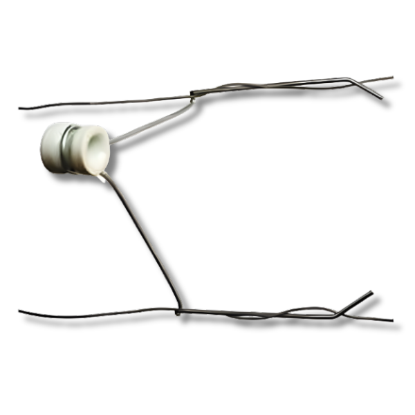 50x 300mm Porcelain Reel & Wire Offset Insulators - Thunderbird-Off Grid Living Supplies Australia