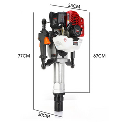 52cc 2-Stroke Petrol Post Driver with 2 Drive Sockets