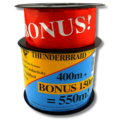 550m Thunderbraid 3.5mm Cord Wire Hot Tape for Electric Fence - Thunderbird-Off Grid Living Supplies Australia