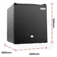 57L Portable Camping Bar Fridge with Freezer 12V / 24V for Caravans / RV's / Motorhomes / Camping - Black