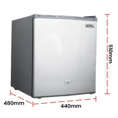 57L Portable Camping Bar Fridge with Freezer 12V / 24V for Caravans / RV's / Motorhomes / Camping - Silver