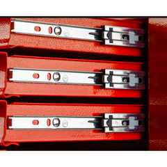 5 Drawer Tool Chest with 1-Door Toolbox Garage Organiser Set - Red