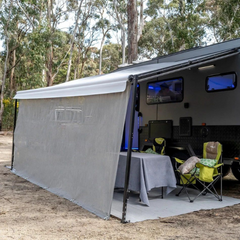 5.50M Sunblocker Long Side Wall Grey For Caravan & RVs-Off Grid Living Supplies Australia