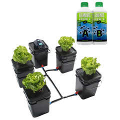 5x 21L DWC Deep Water Culture System for Fast Plant Growth-Off Grid Living Supplies