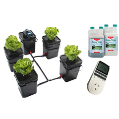 5x 21L DWC Deep Water Culture System for Fast Plant Growth-Off Grid Living Supplies