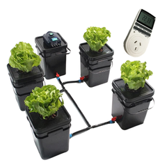 5x 21L DWC Deep Water Culture System for Fast Plant Growth-Off Grid Living Supplies