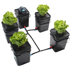 5x 21L DWC Deep Water Culture System for Fast Plant Growth-Off Grid Living Supplies